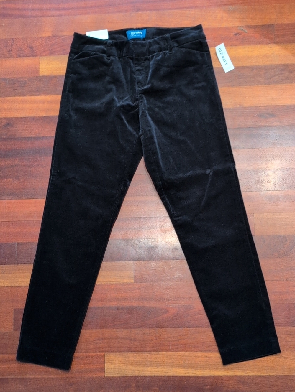 Black Velvet Tapered Pants Old Navy